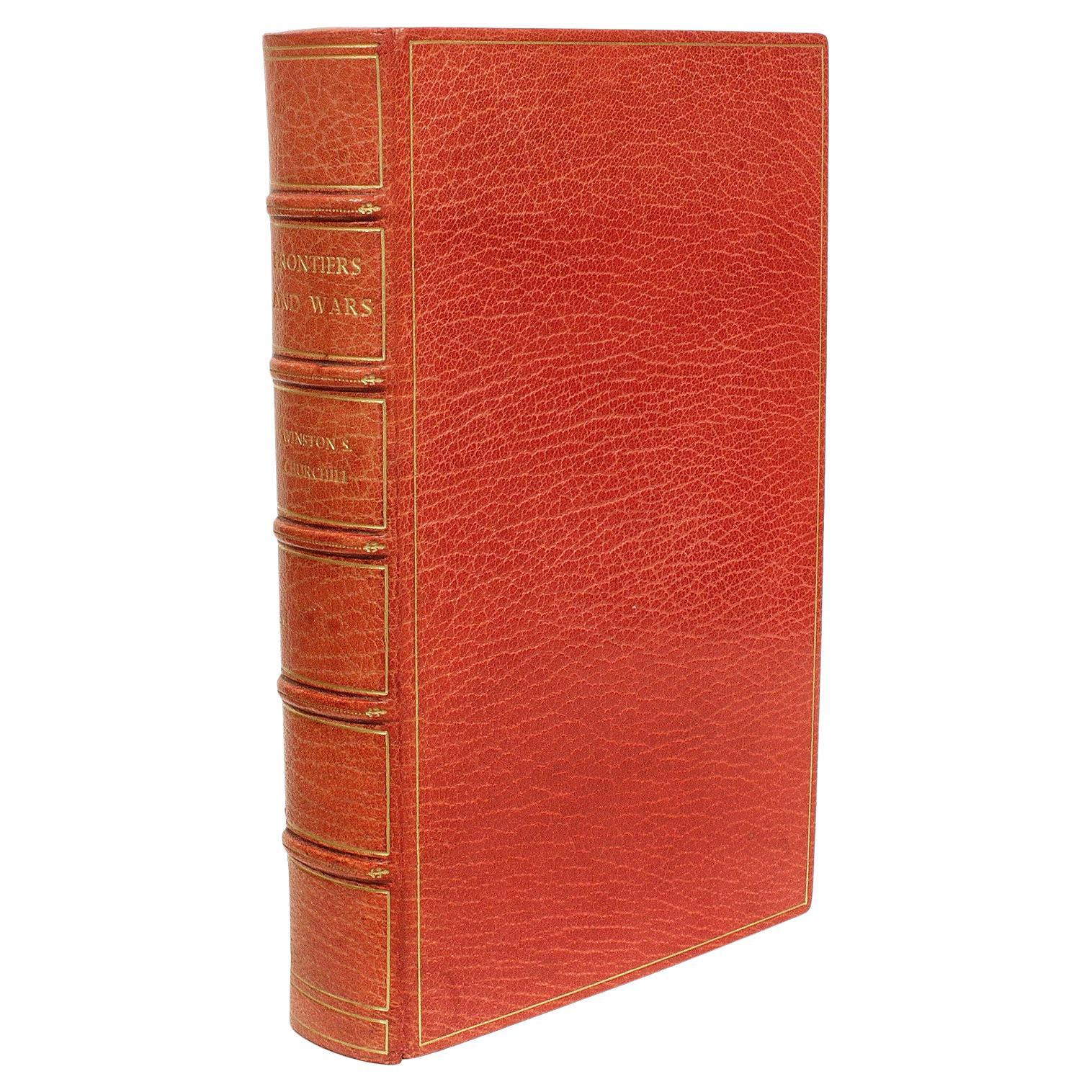Churchill, Frontiers & Wars, First Edition, 1962, in a Fine Leather Binding