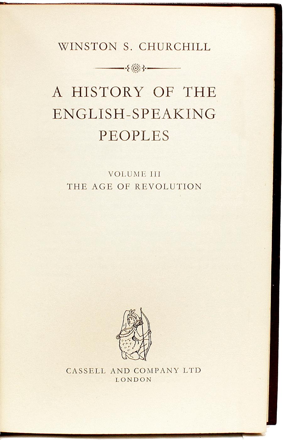CHURCHILL. History of The English Speaking Peoples - Toutes les premières éditions - 1956-8 Bon état - En vente à Hillsborough, NJ