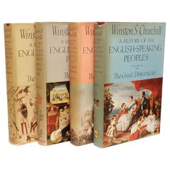 CHURCHILL. History of The English Speaking Peoples - ALL FIRST EDITIONS - 4 vols