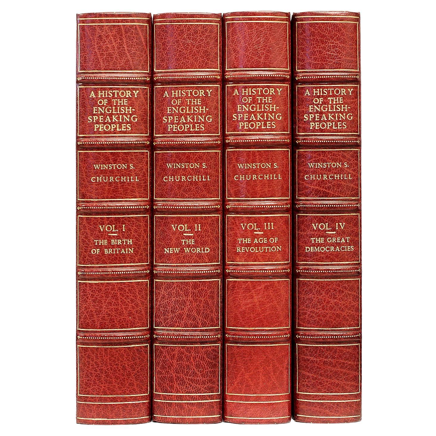 CHURCHILL. History of The English Speaking Peoples - AMERICAN EDITION - 4 vols For Sale
