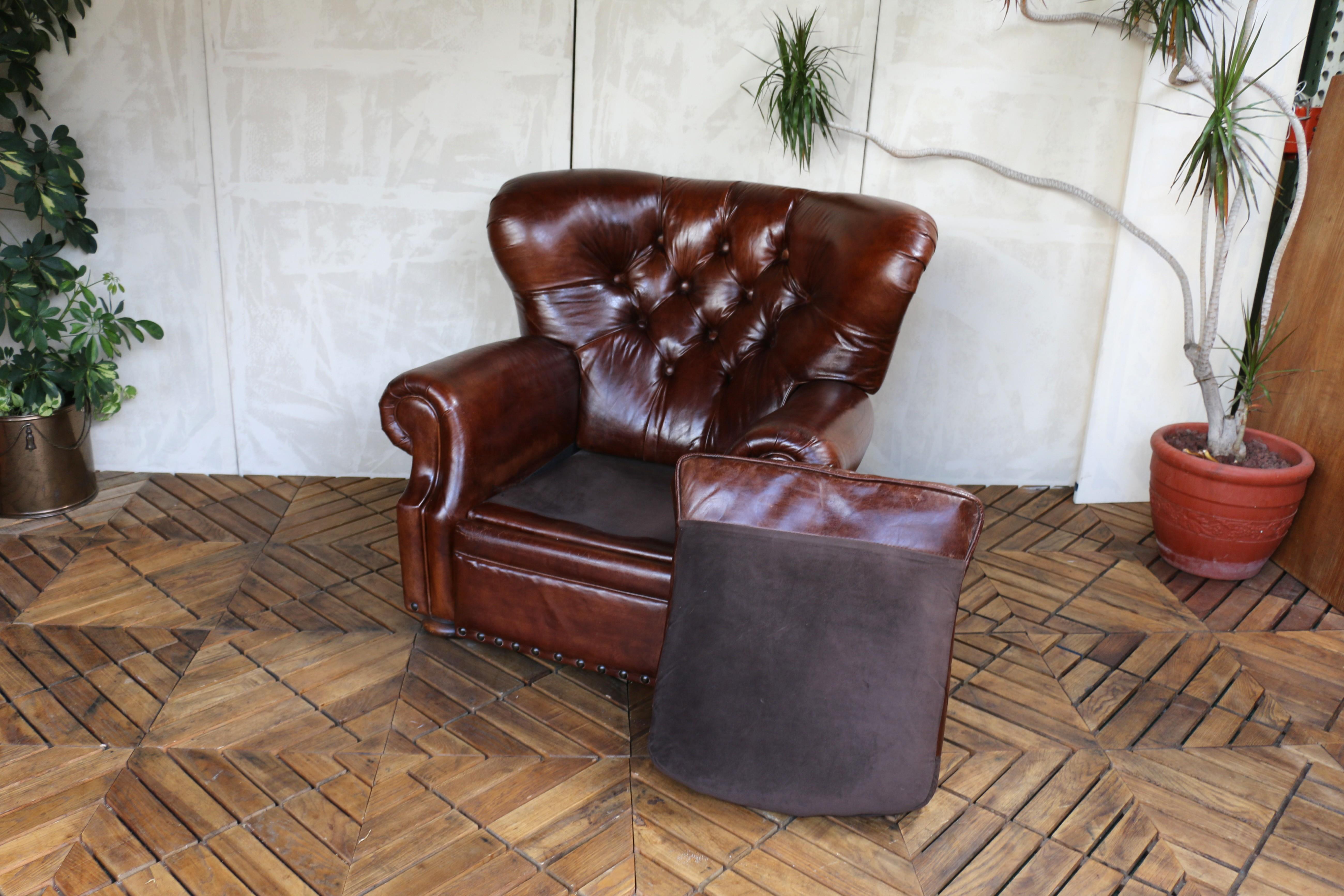 Fauteuil inclinable en cuir Churchill de Restoration Hardware en vente 12