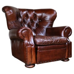 Sedia reclinabile in pelle Churchill di Restoration Hardware