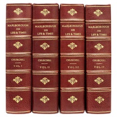 Churchill, Marlborough His Life & Times, All First Editions, Leather Bound!