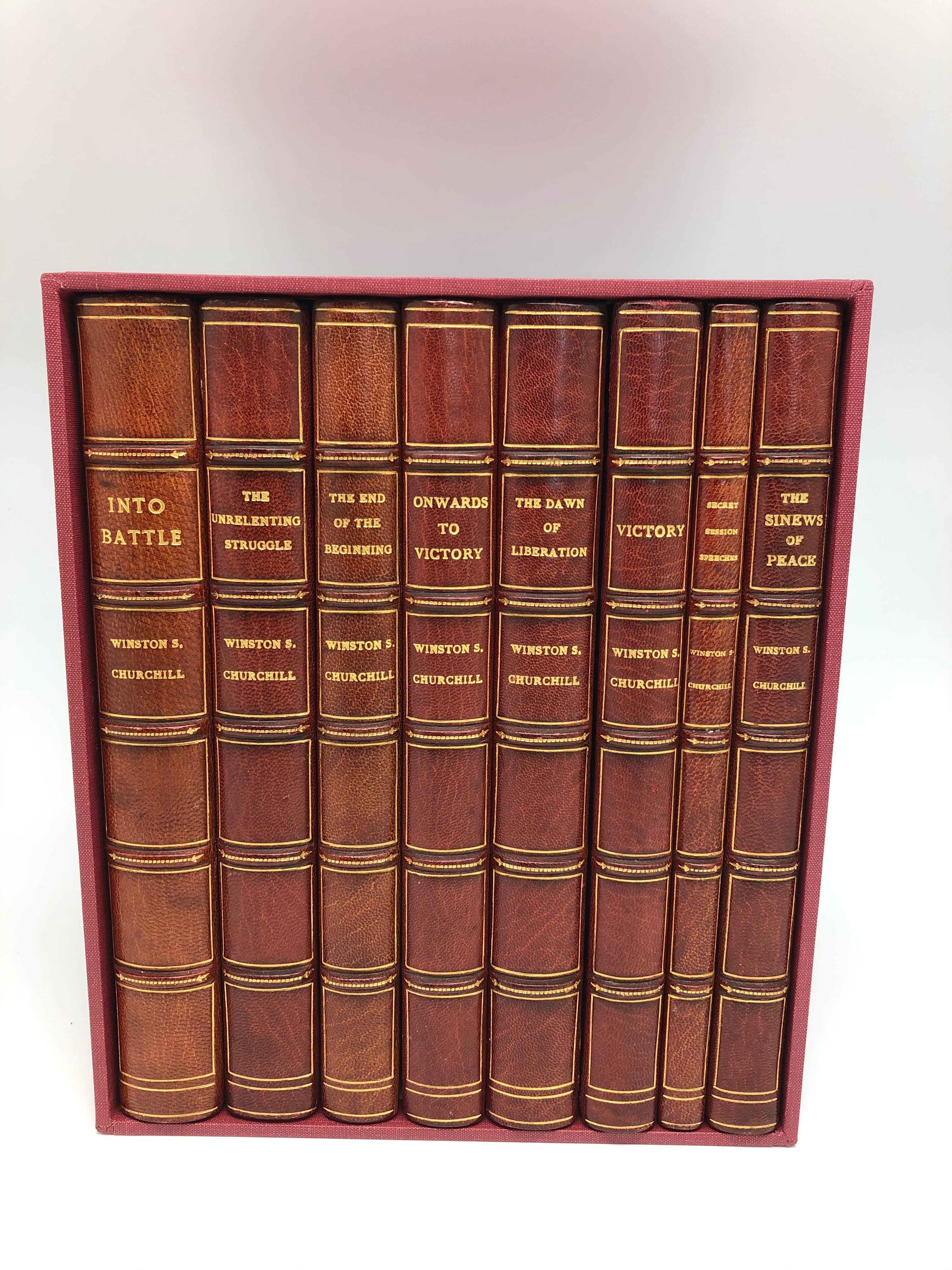 Mid-20th Century Churchill Speeches, Signed by Churchill, First and Early Editions, 1941-1948