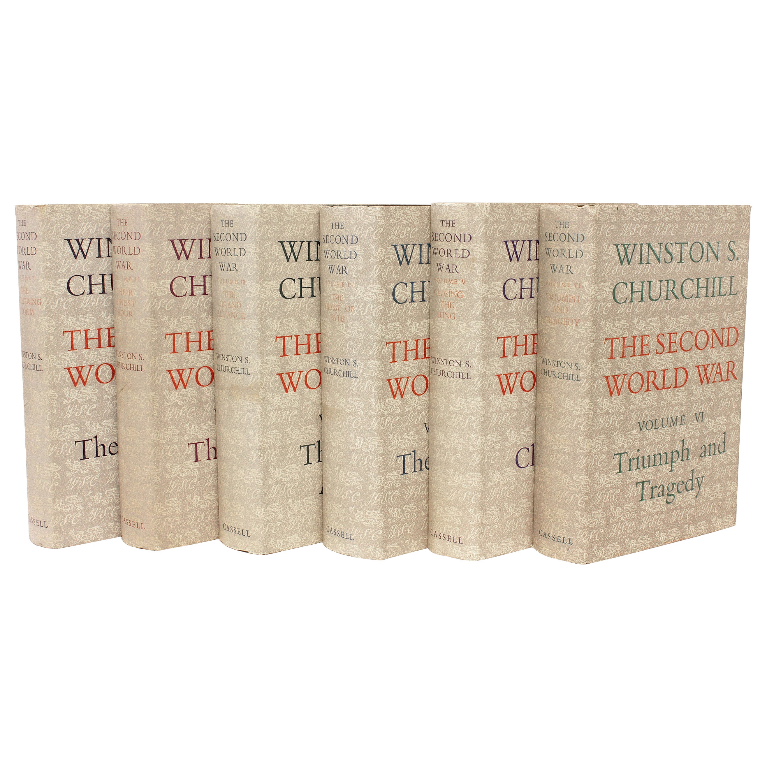 CHURCHILL The Second World War - 6 VOLS - ALL FIRST EDITIONS - WITH DUST JACKETS
