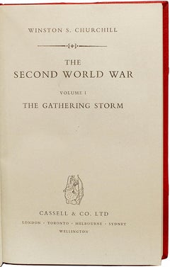 Churchill, the Second World War. All First Editions, Leather Bound, 6 Volumes