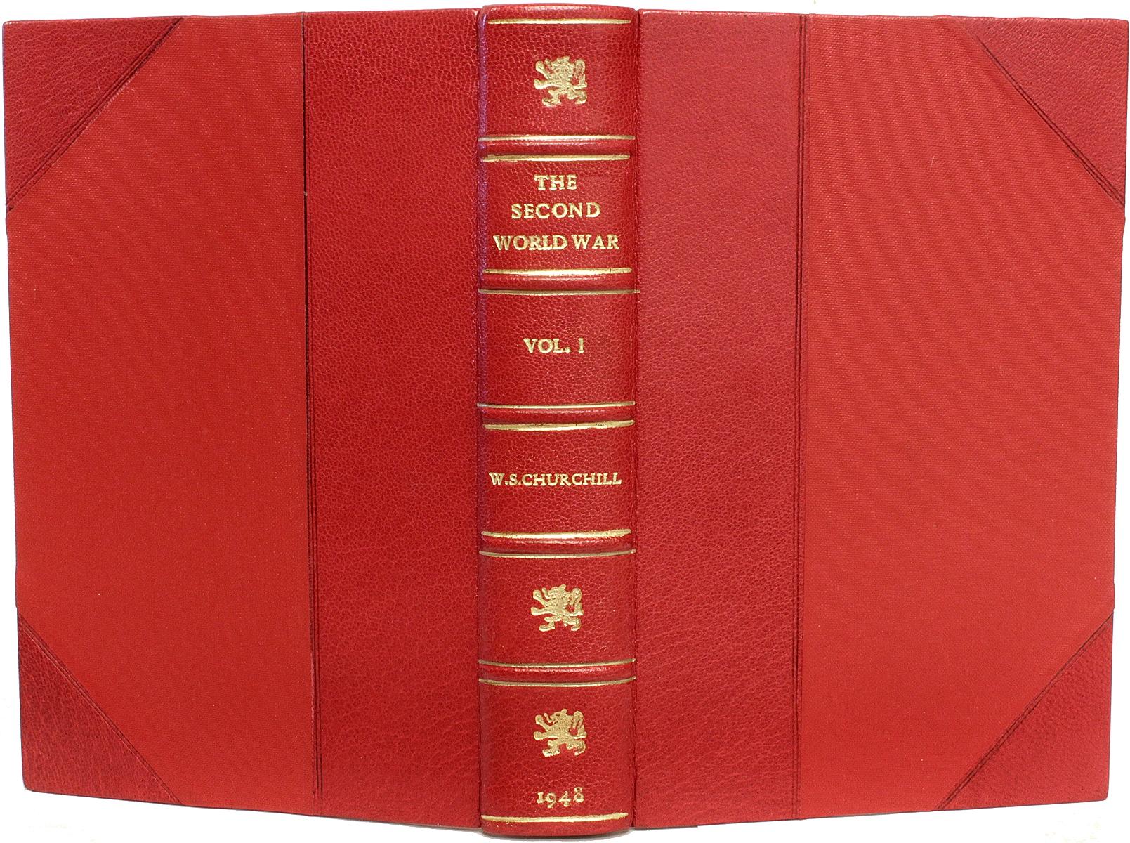 Churchill, the Second World War. All First Editions, Leather Bound, 6 Volumes In Good Condition In Hillsborough, NJ