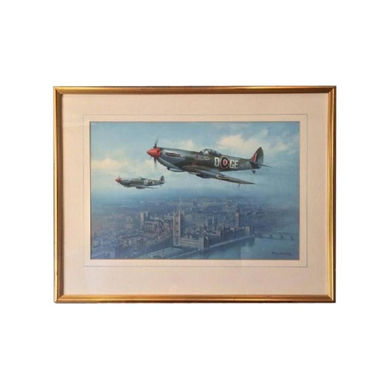 Churchill's Salute 1945 over Westminster, the Spitfire MK XVI's by Roy Huxley For Sale