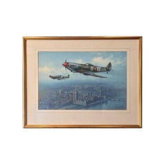 Churchill's Salute 1945 over Westminster, the Spitfire MK XVI's by Roy Huxley