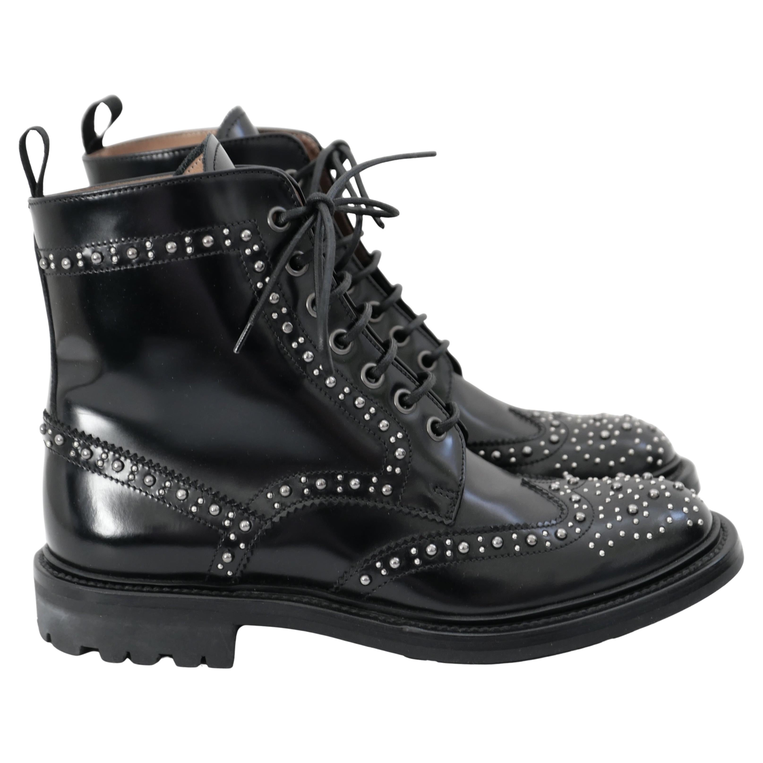 Church’s Angelina Met. 2 Studded Lace Up Ankle Boots