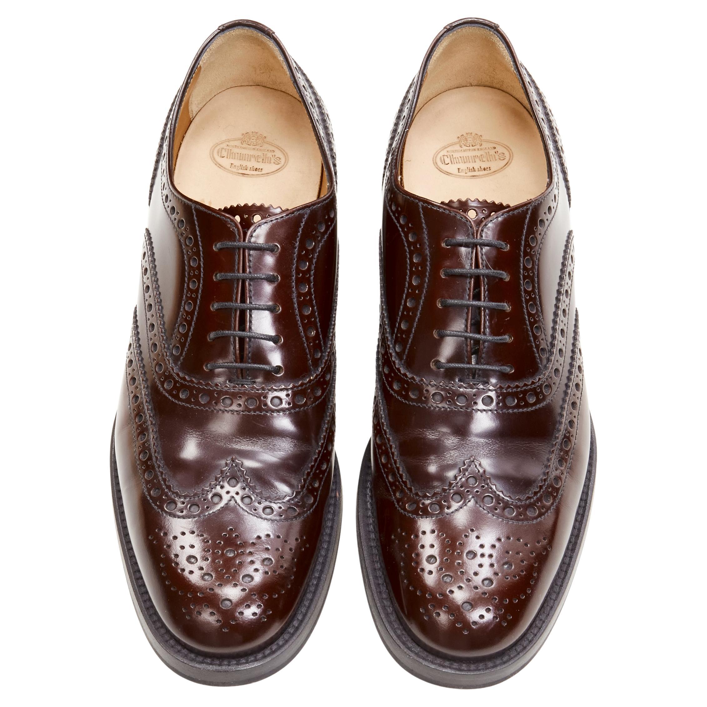CHURCH'S Bess burgundy red perforated polished leather oxford loafer EU38
Brand: Church's
Model: Bess
Material: Leather
Color: Burgundy
Pattern: Solid
Closure: Lace Up
Extra Detail: BESS style.
Made in: Italy

CONDITION:
Condition: Excellent, this