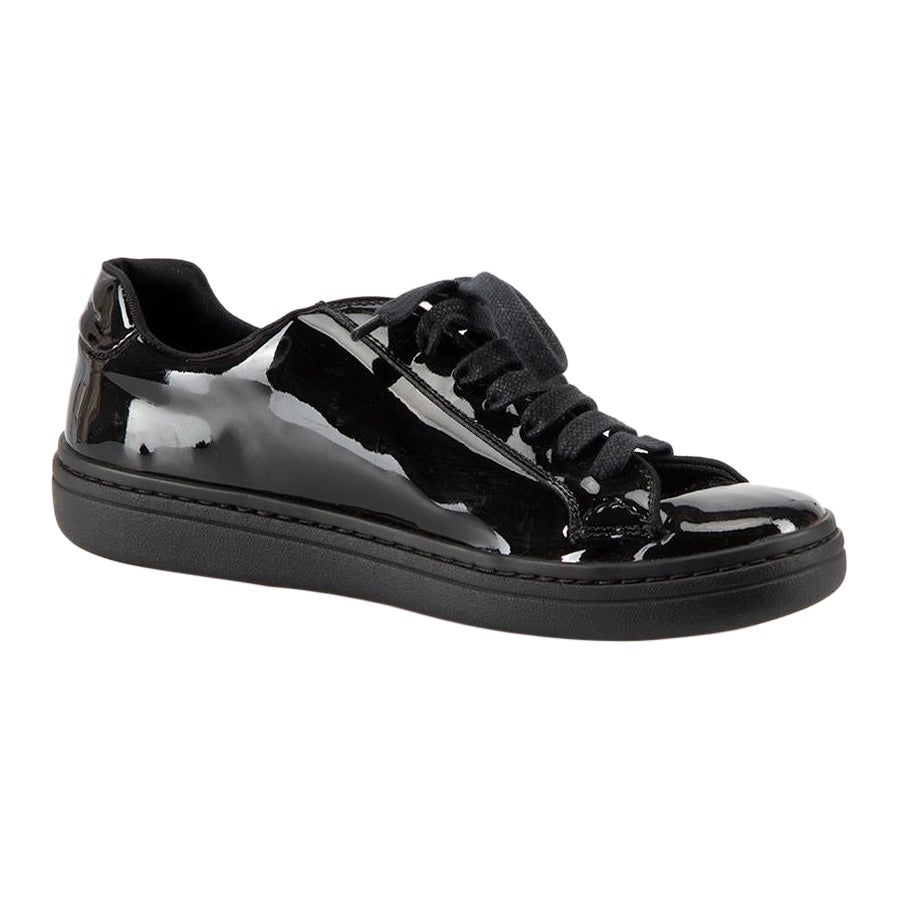 Scarpe da ginnastica Church's in vernice nera con lacci Taglia IT 36,5 in vendita
