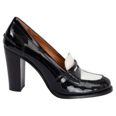 CHURCH'S black & white patent leather LOAFER Pumps Shoes 38