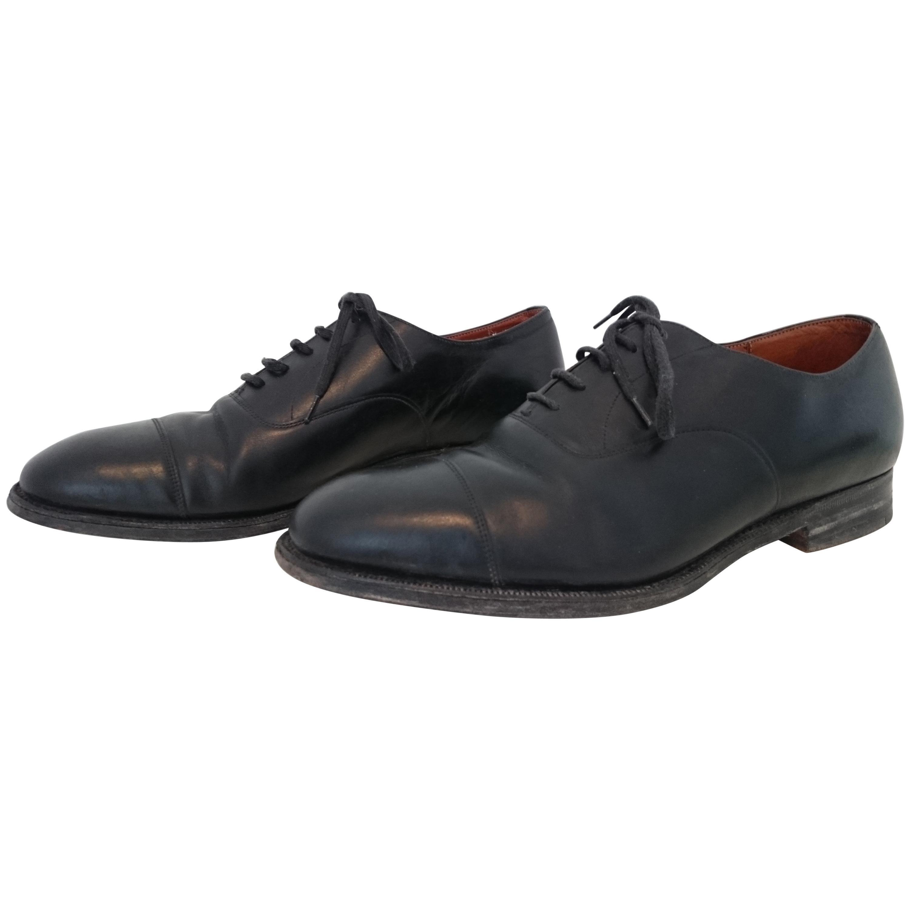 Church's Blue Leather Lace Up Shoes For Sale