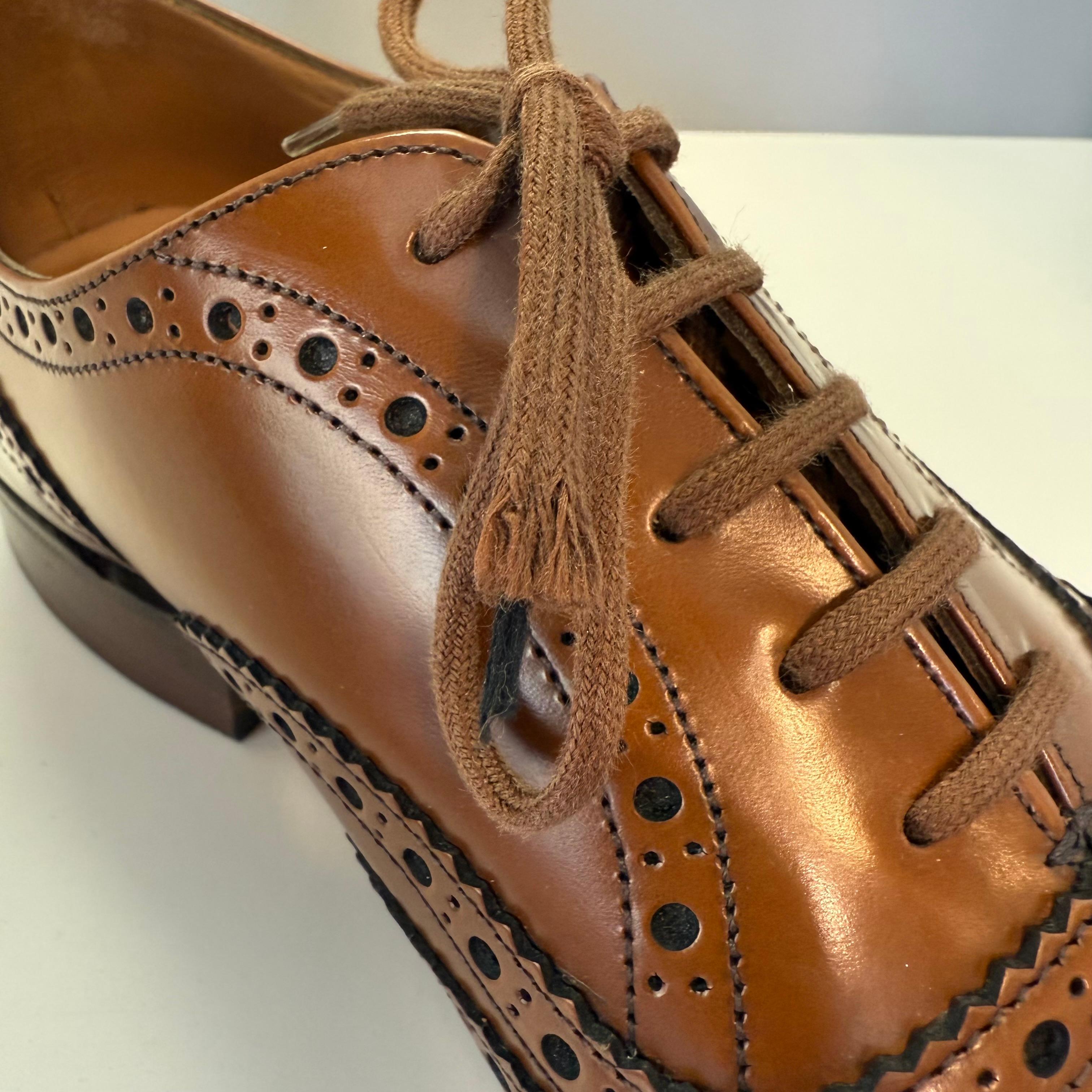 Church's Cognac Burwood Scarpe Oxford 8.5 (IT 42.5) in vendita 5