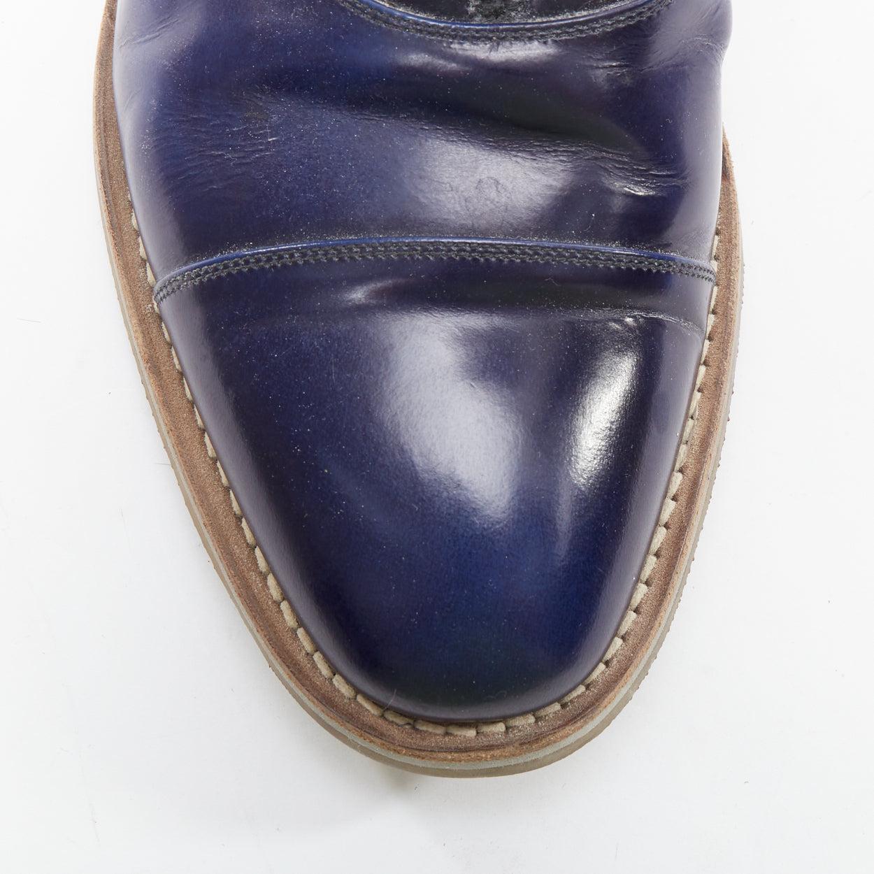 CHURCH'S Hirst navy leather lace up derby dress shoe UK8 EU42 For Sale 1