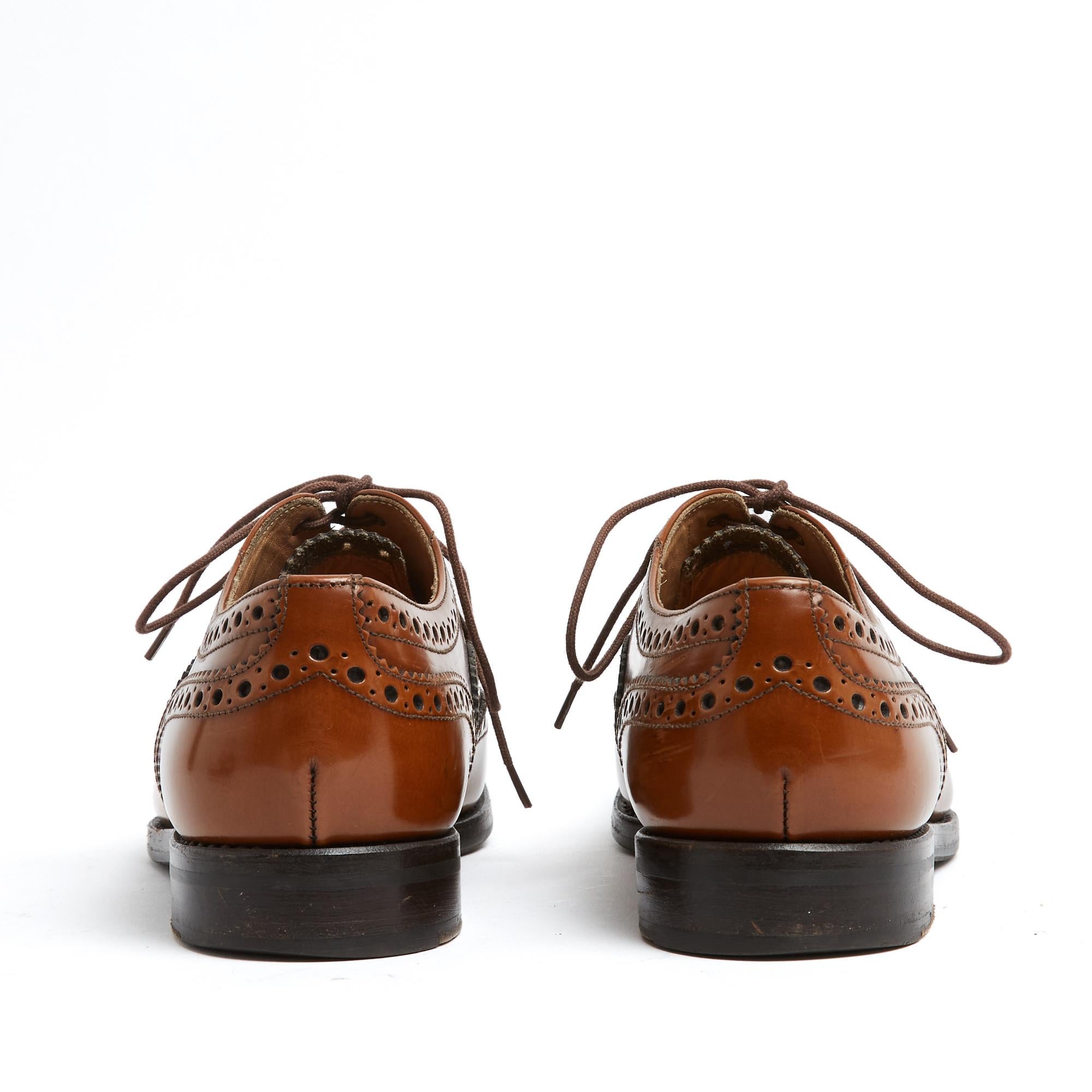 Churchs Richelieu Burwood EU38.5 Zapatos Oxford Derby de piel tabaco UK5.5 US8 en Excelente estado para la venta en PARIS, FR