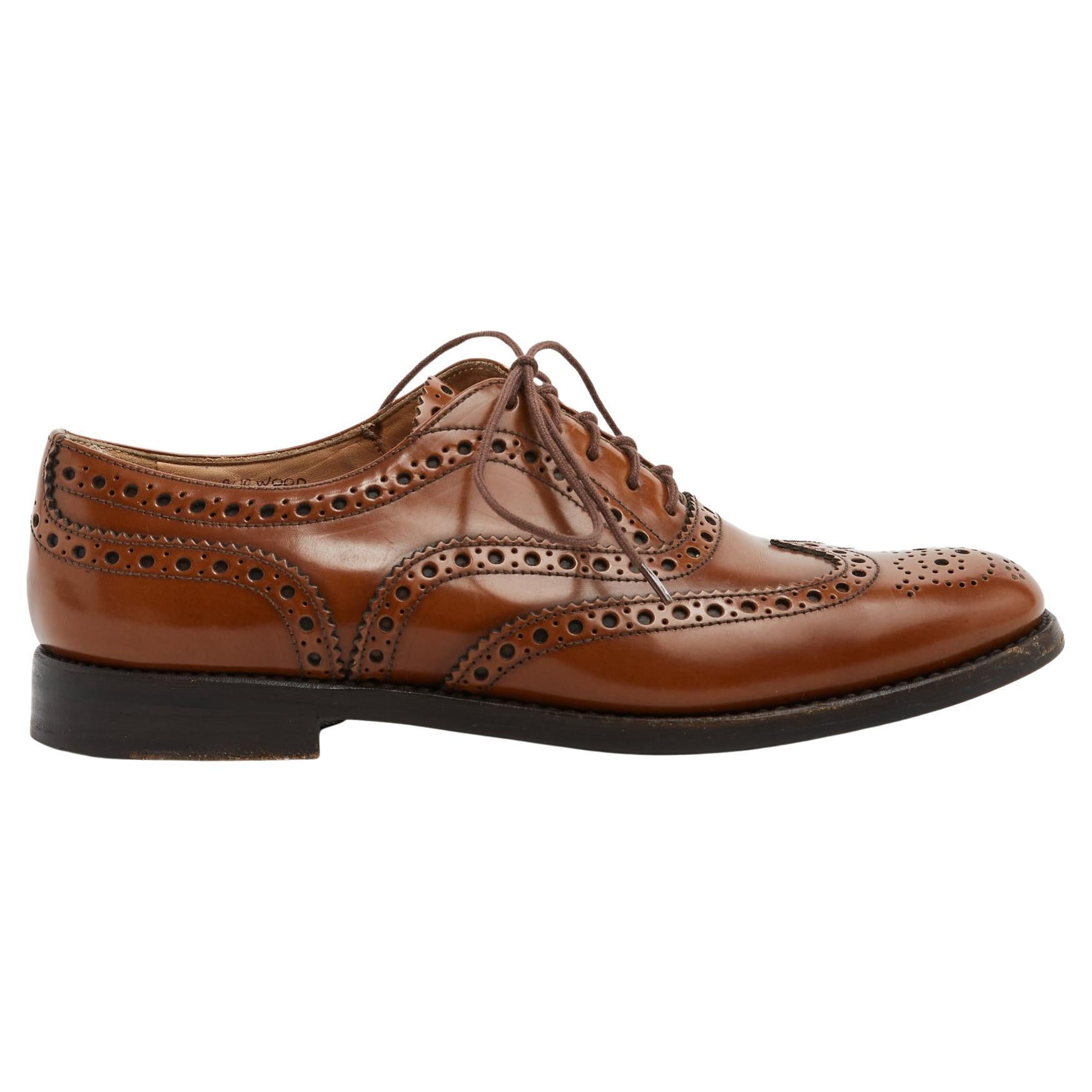 Churchs Richelieu Burwood EU38.5 Zapatos Oxford Derby de piel tabaco UK5.5 US8 en venta