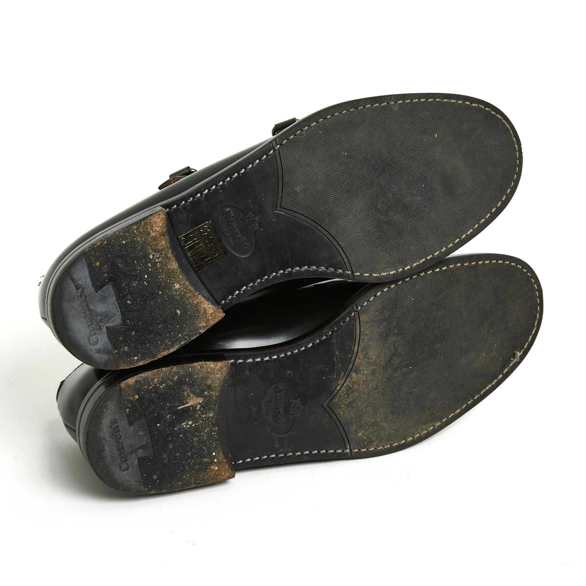 Churchs Richelieu Lora EU38 Black Leather Monk Strap Loafers UK5 US7.5 For Sale 1