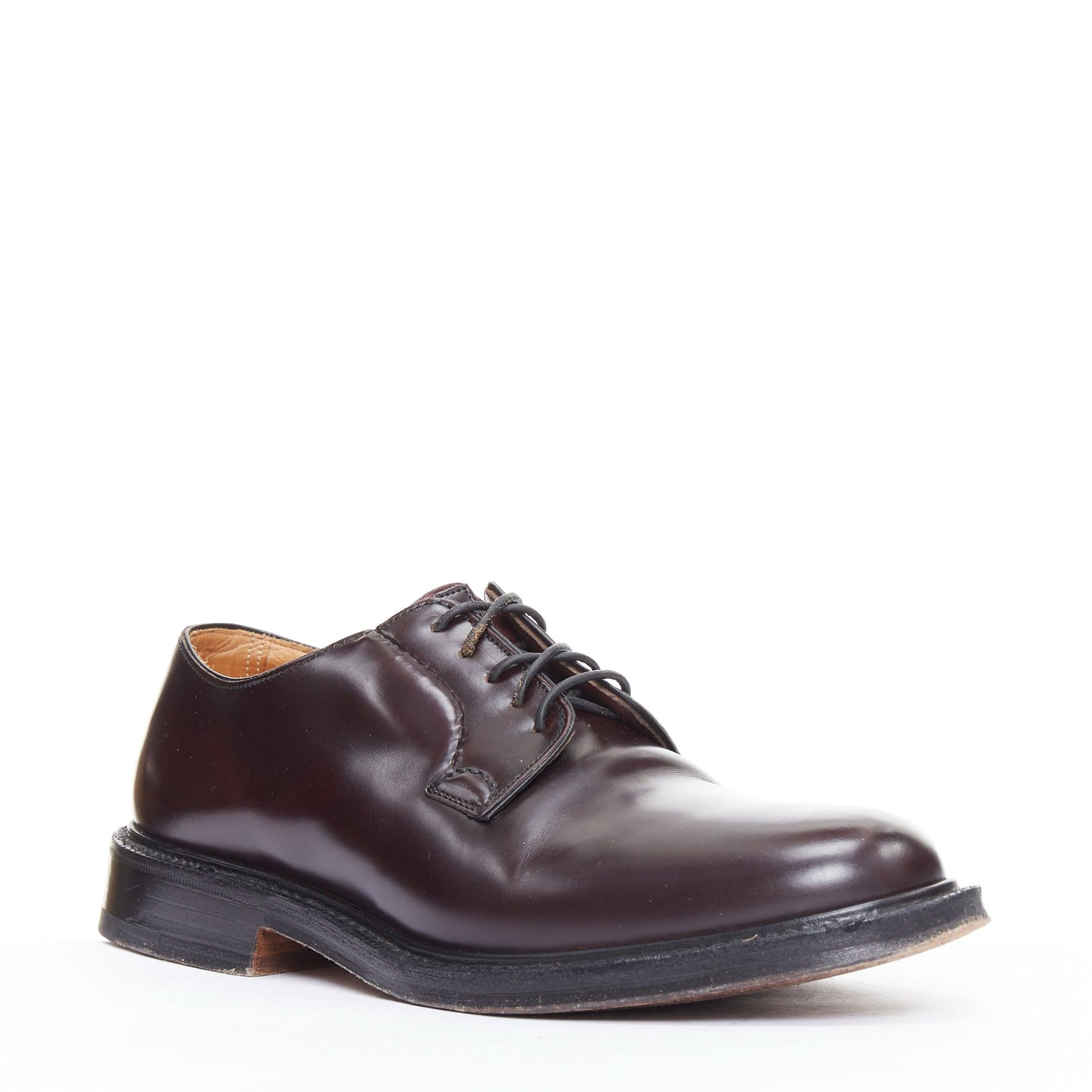 CHURCH'S Shannon burgundy smooth leather lace up classic loafers UK6 EU40
Reference: CNLE/A00337
Brand: Church's
Model: Shannon 103
Material: Leather
Color: Burgundy
Pattern: Solid
Closure: Lace Up
Lining: Nude Leather
Extra Details: Dimensions: