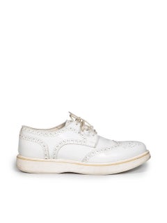 Church's White Leather Perforated Lace-Up Brogues Size IT 38.5