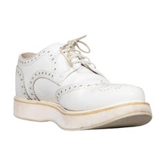 Church's White Leather Perforated Lace-Up Brogues Taglia IT 38.5