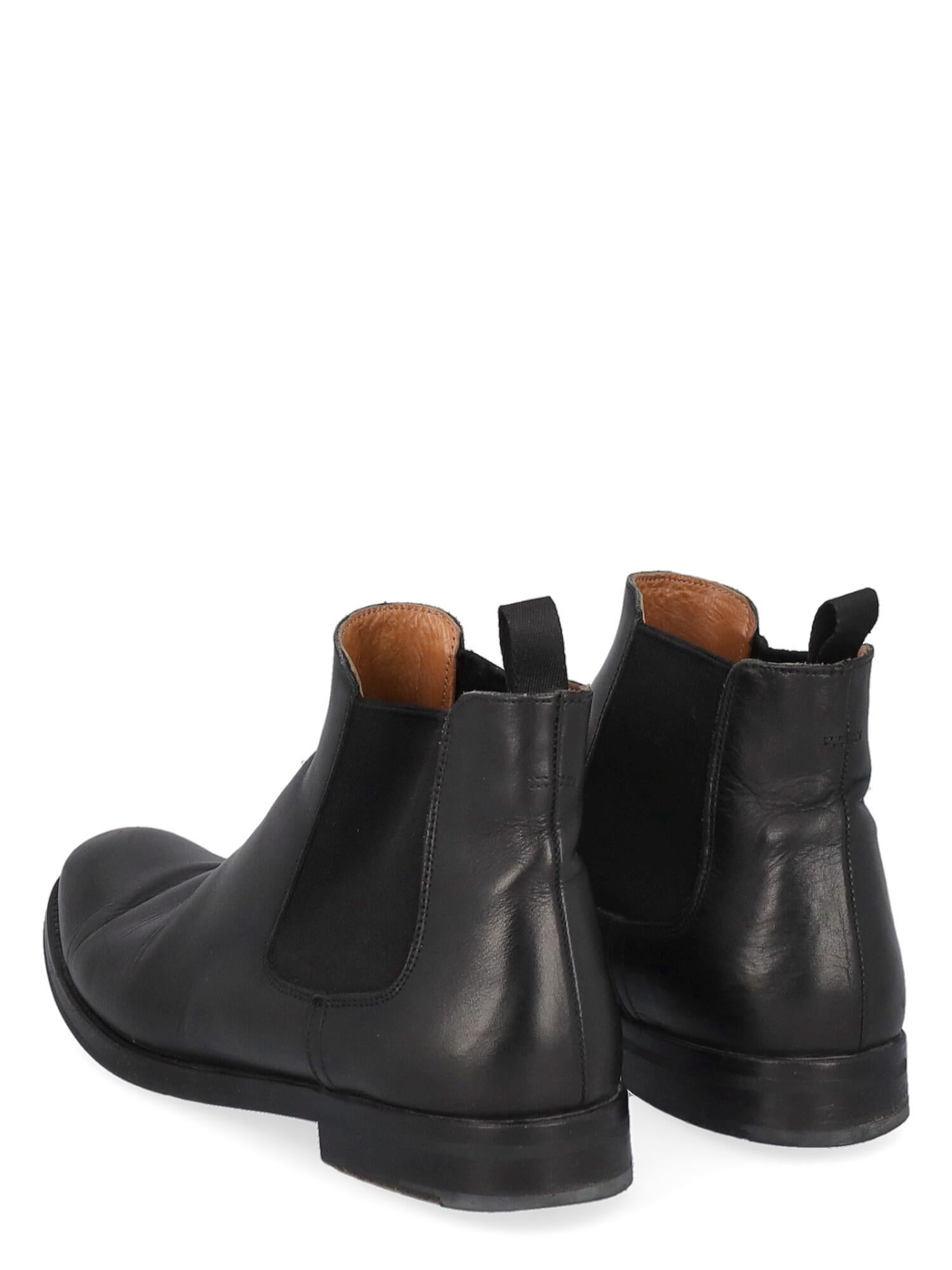 Church'S Women Ankle boots Black Leather EU 37.5 In Good Condition For Sale In Milan, IT