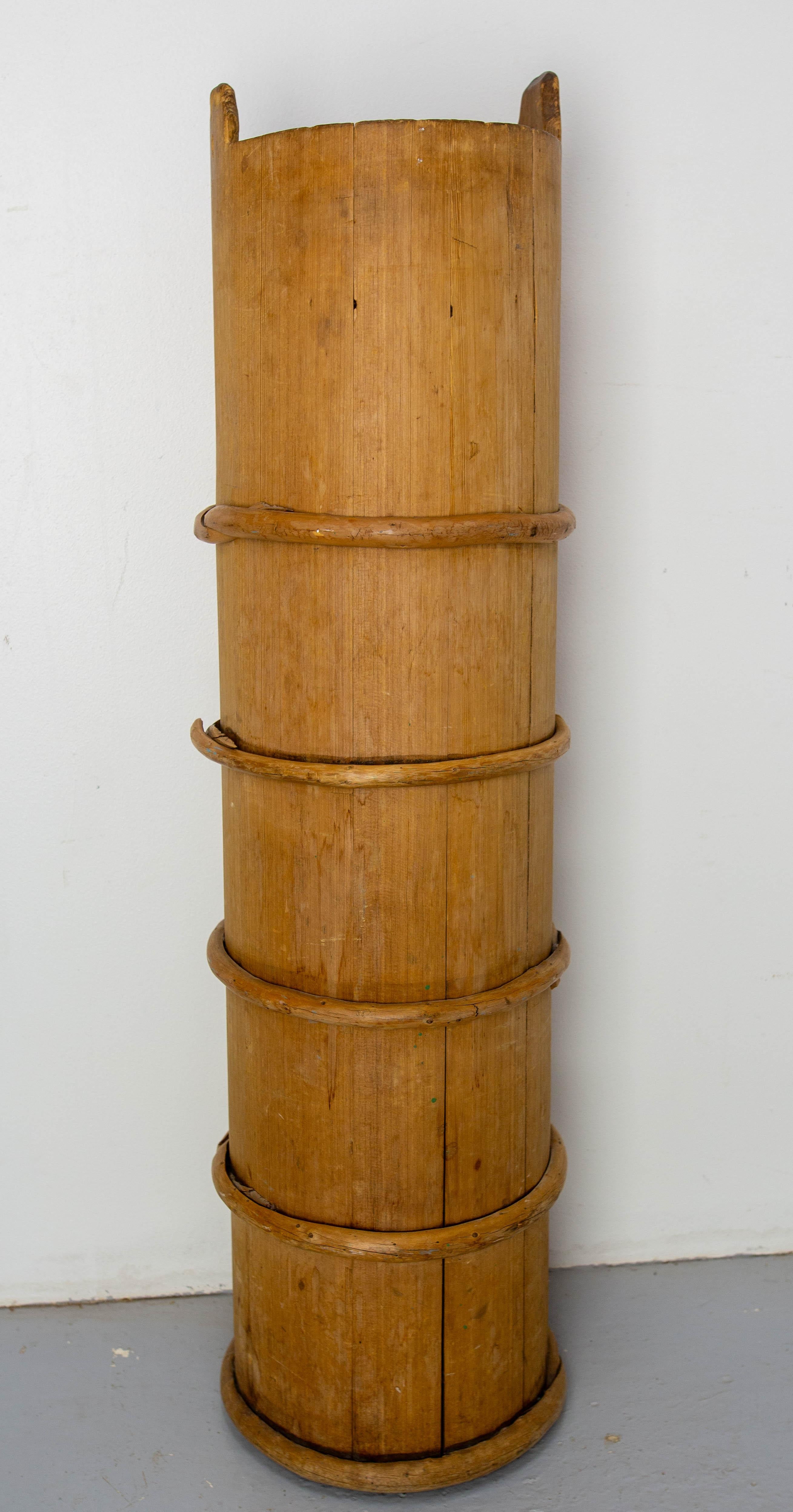 French Provincial Churn, spruce, Sweden, late 18th century, 1797 For Sale