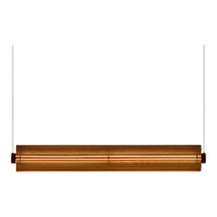 Churros Model 1 Pendant Light in Painted Wood, Metal & Vegetable Leather by KIMU