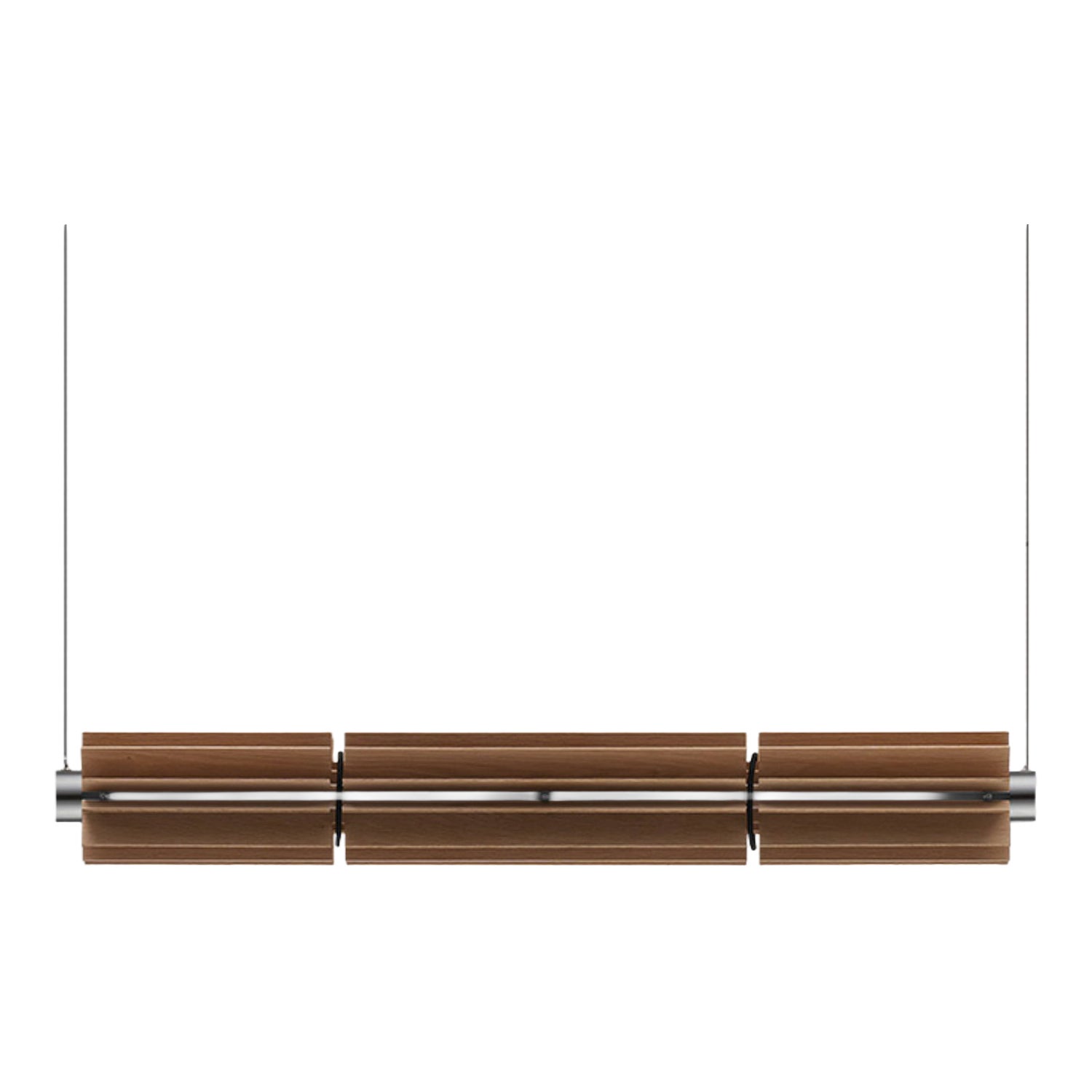 Churros Model 1 Pendant Light in Painted Wood, Metal & Vegetable Leather by KIMU