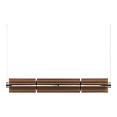 Churros Model 1 Pendant Light in Painted Wood, Metal & Vegetable Leather by KIMU