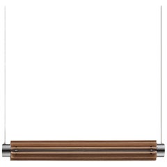 Churros Model 2 Pendant Light in Painted Wood, Metal & Vegetable Leather by KIMU