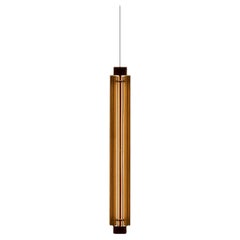 Churros Model 4 Pendant Light in Painted Wood, Metal & Vegetable Leather by KIMU