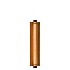 Churros Model 4 Pendant Light in Painted Wood, Metal & Vegetable Leather by KIMU