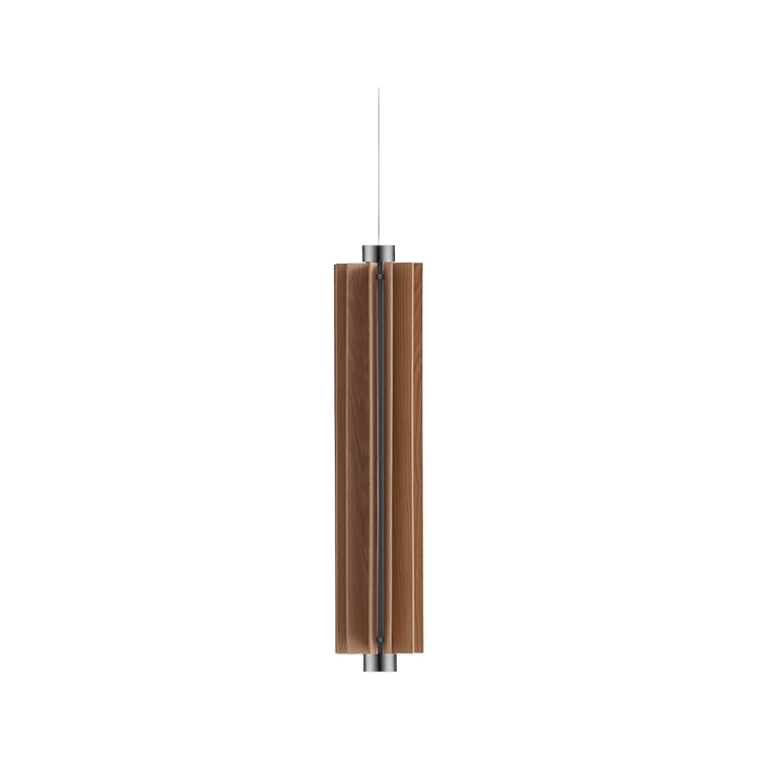 Churros Model 4 Pendant Light in Painted Wood, Metal & Vegetable Leather by KIMU For Sale