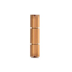 Churros Small Floor Lamp in Painted Wood, Metal & Vegetable Leather by KIMU