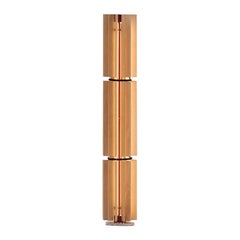 Churros Tall Floor Lamp in Painted Wood, Metal & Vegetable Leather by KIMU