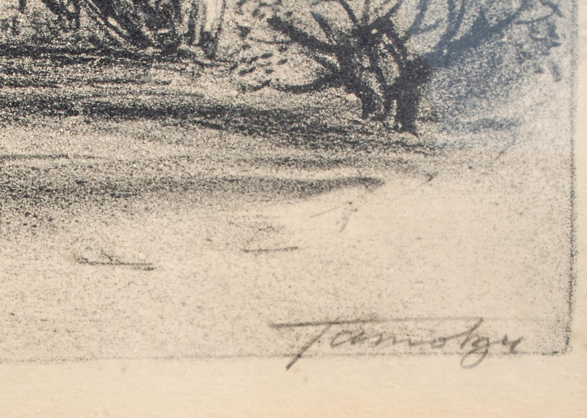 Chuzo Tamotzu Litho, Southwestern Landscape with Donkeys & Mission For Sale 2