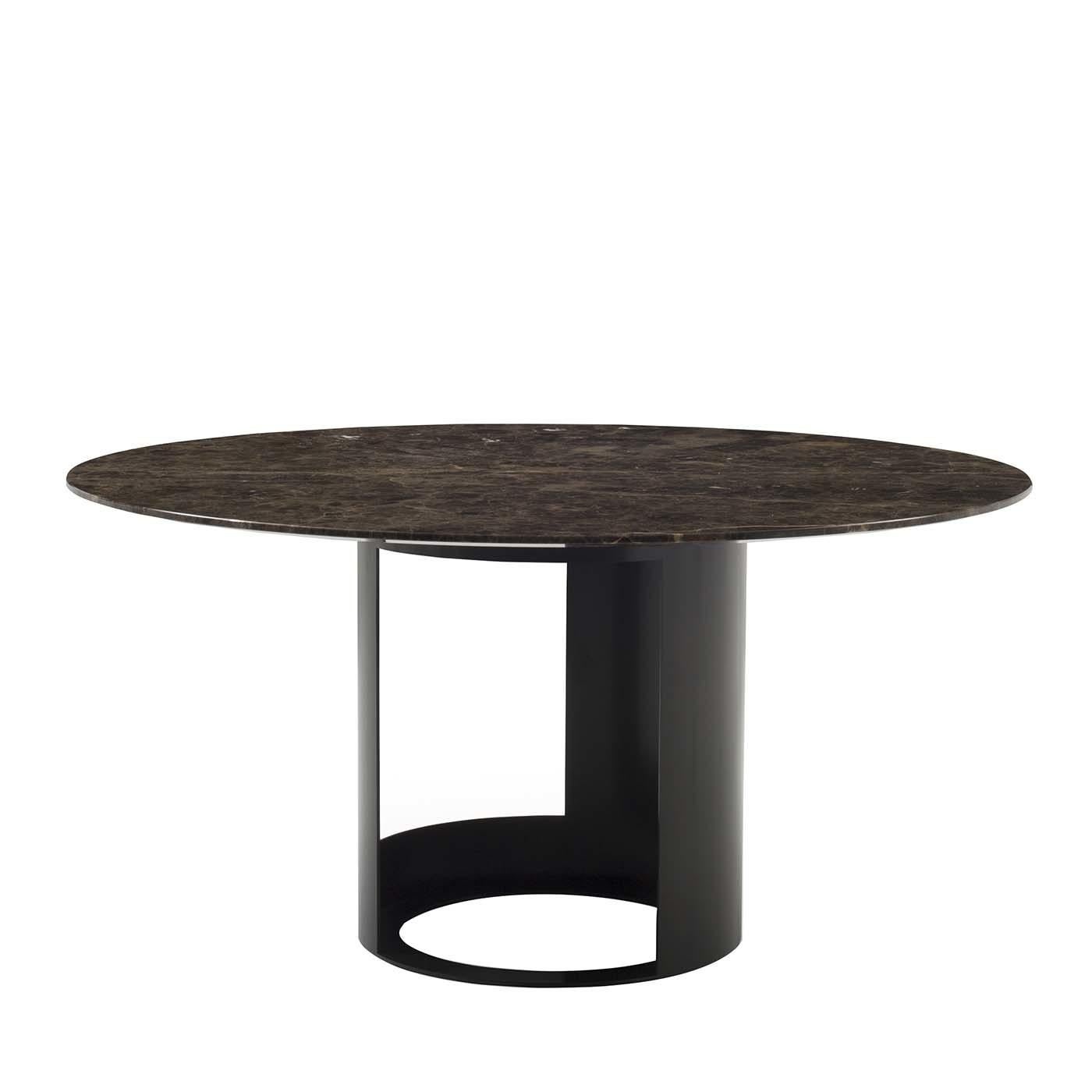 Ci Dining Table in Brown Emperador Marble In New Condition In Milan, IT