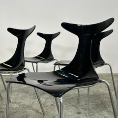 Juego de seis sillas de comedor Ciacci Kreaty Delfy de Gino Carollo