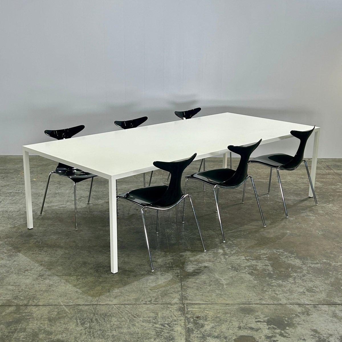 Métal Chaises de salle à manger Ciacci Kreaty Delfy de Gino Carollo, ensemble de six pièces en vente