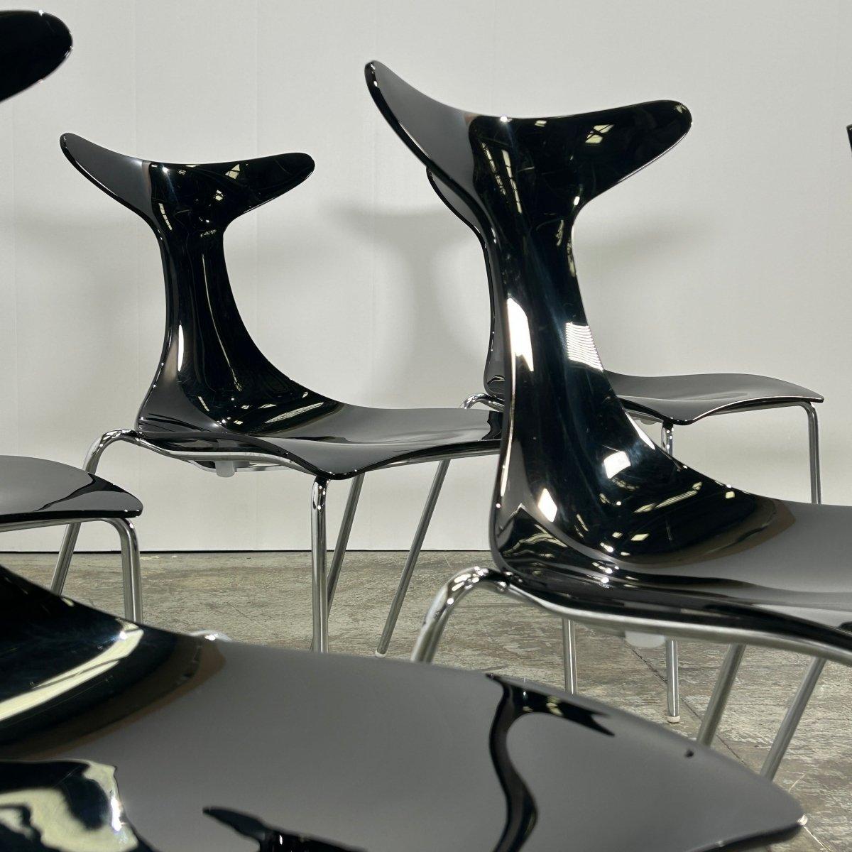 Chaises de salle à manger Ciacci Kreaty Delfy de Gino Carollo, ensemble de six pièces en vente 1