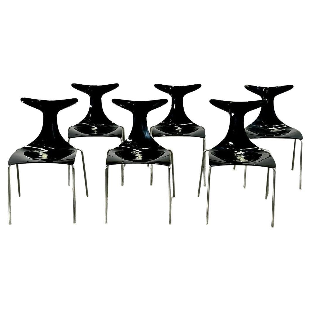 Chaises de salle à manger Ciacci Kreaty Delfy de Gino Carollo, ensemble de six pièces en vente