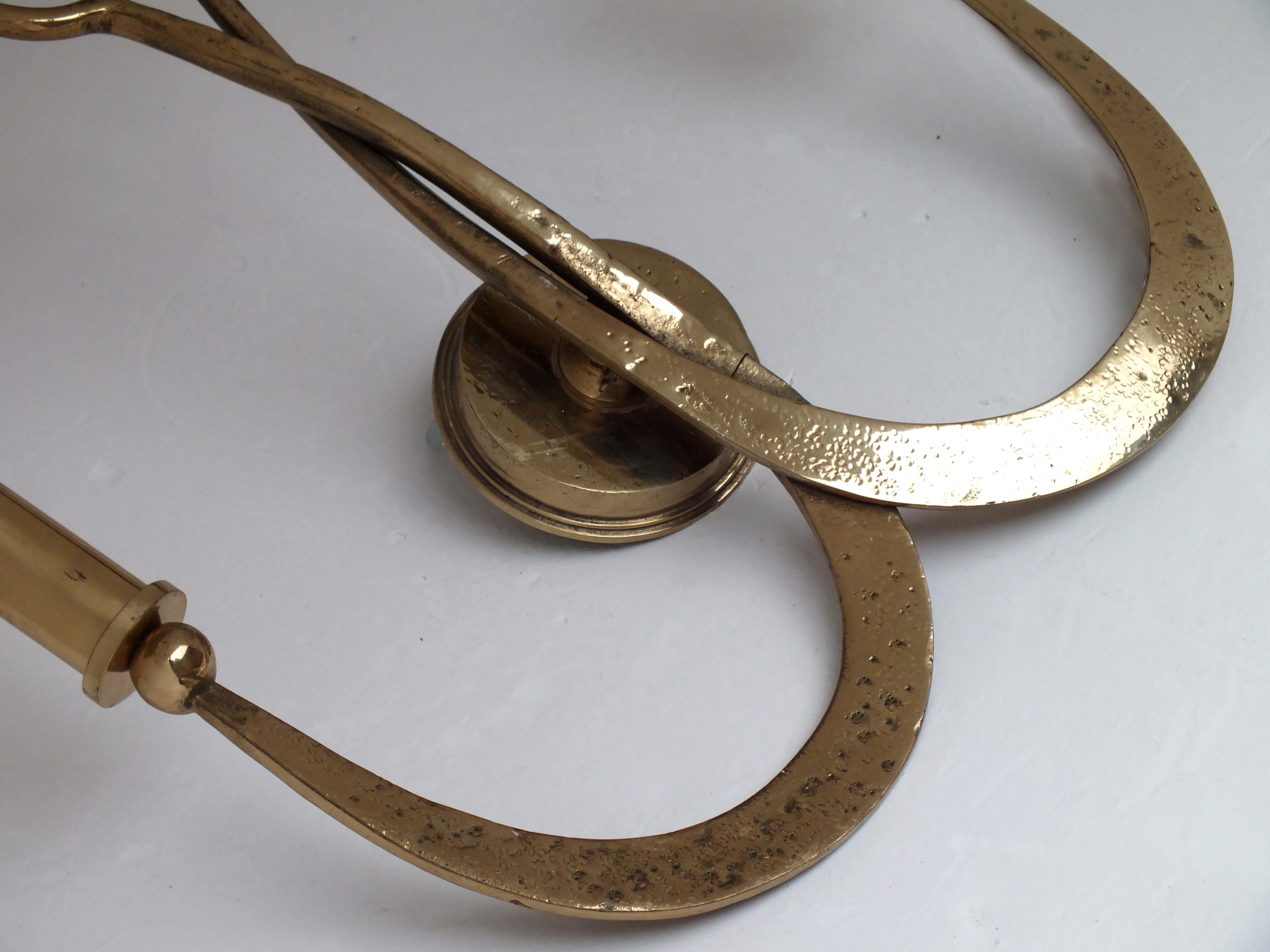 Atelier Ciani Florencia Italia prod. años 80' medieval elegante aplique bronce en venta 5