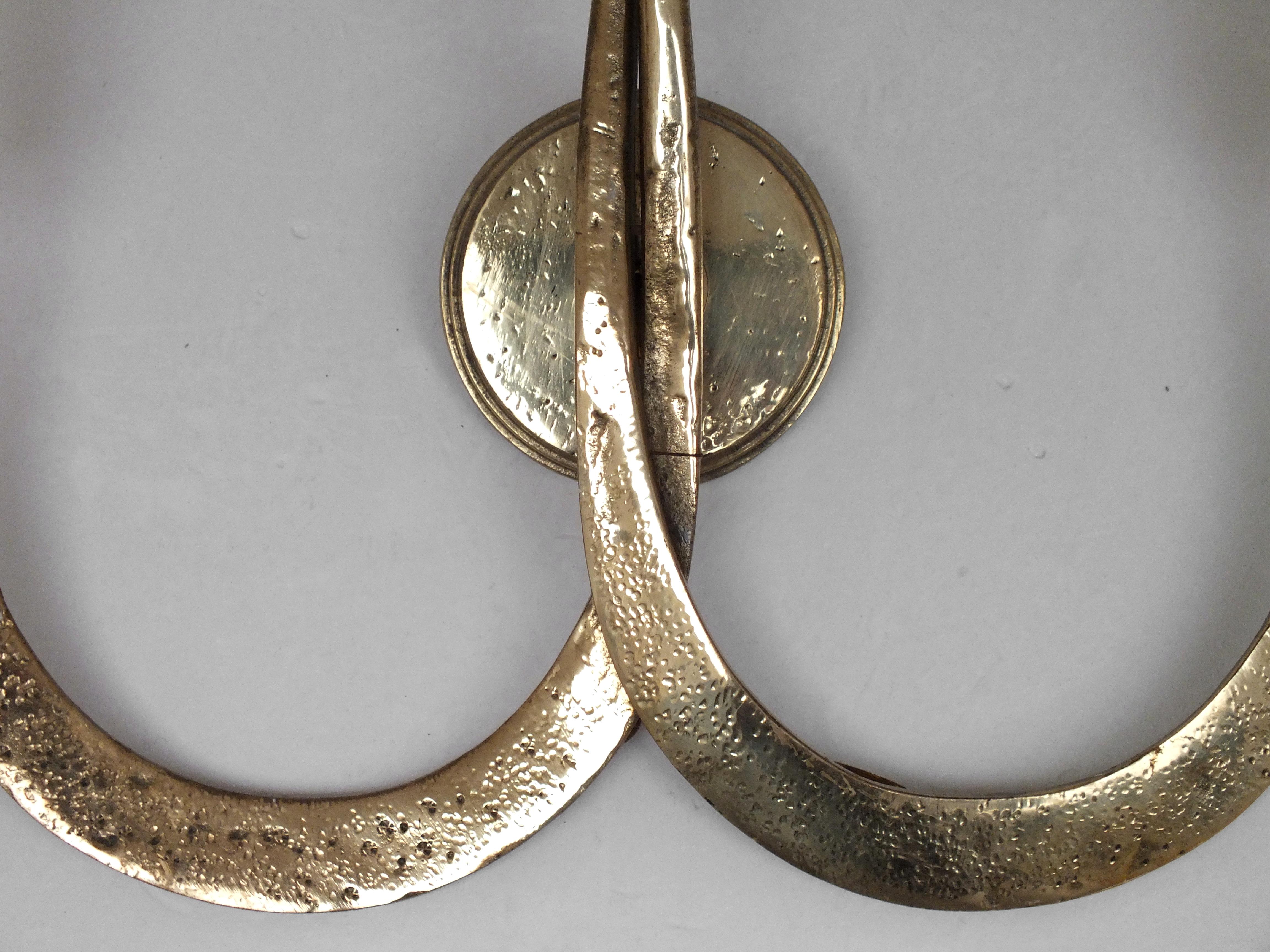 Atelier Ciani Florencia Italia prod. años 80' medieval elegante aplique bronce en venta 9