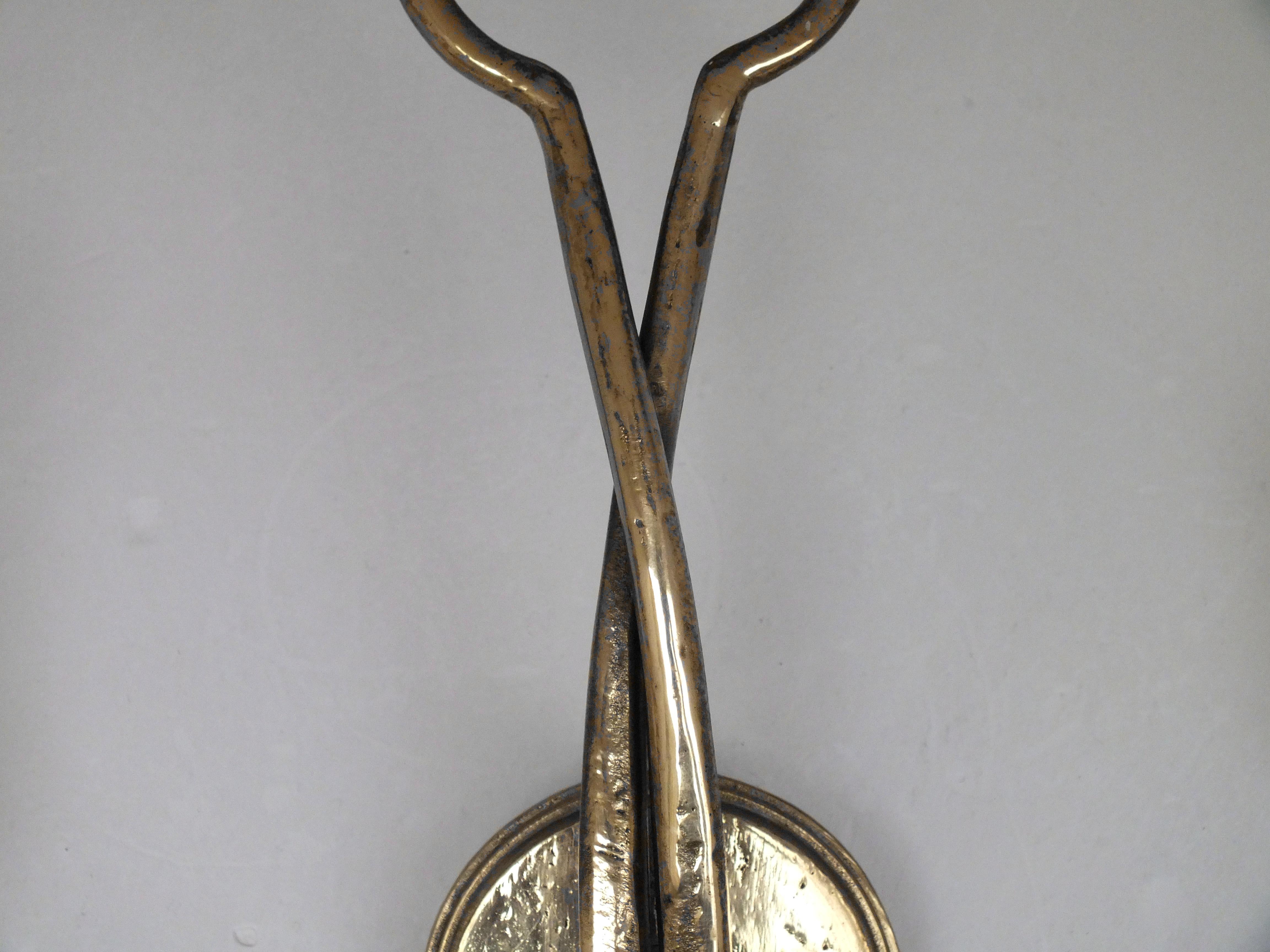 Atelier Ciani Florencia Italia prod. años 80' medieval elegante aplique bronce en venta 10