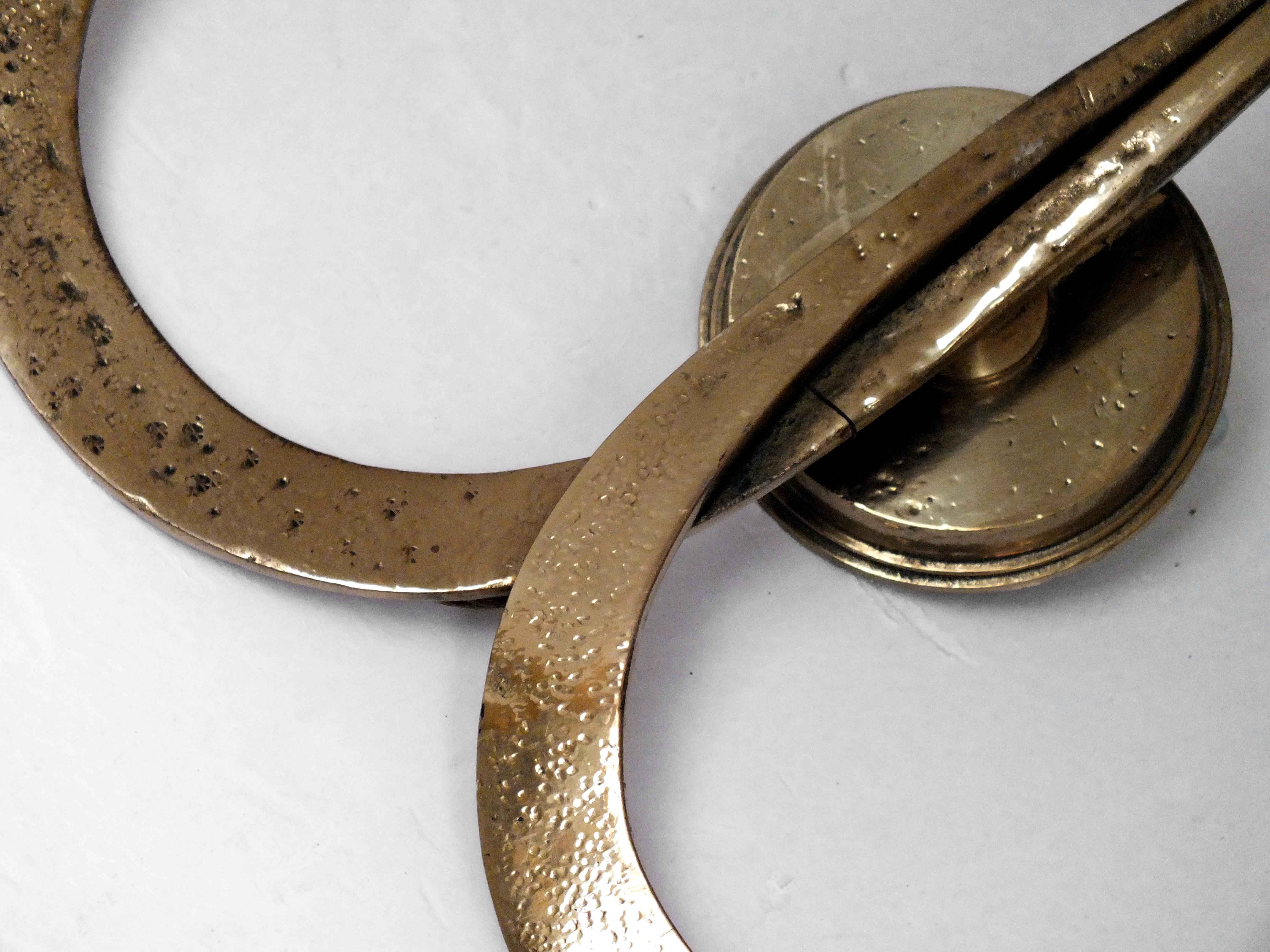 Atelier Ciani Florencia Italia prod. años 80' medieval elegante aplique bronce en Bueno estado para la venta en Biella, IT
