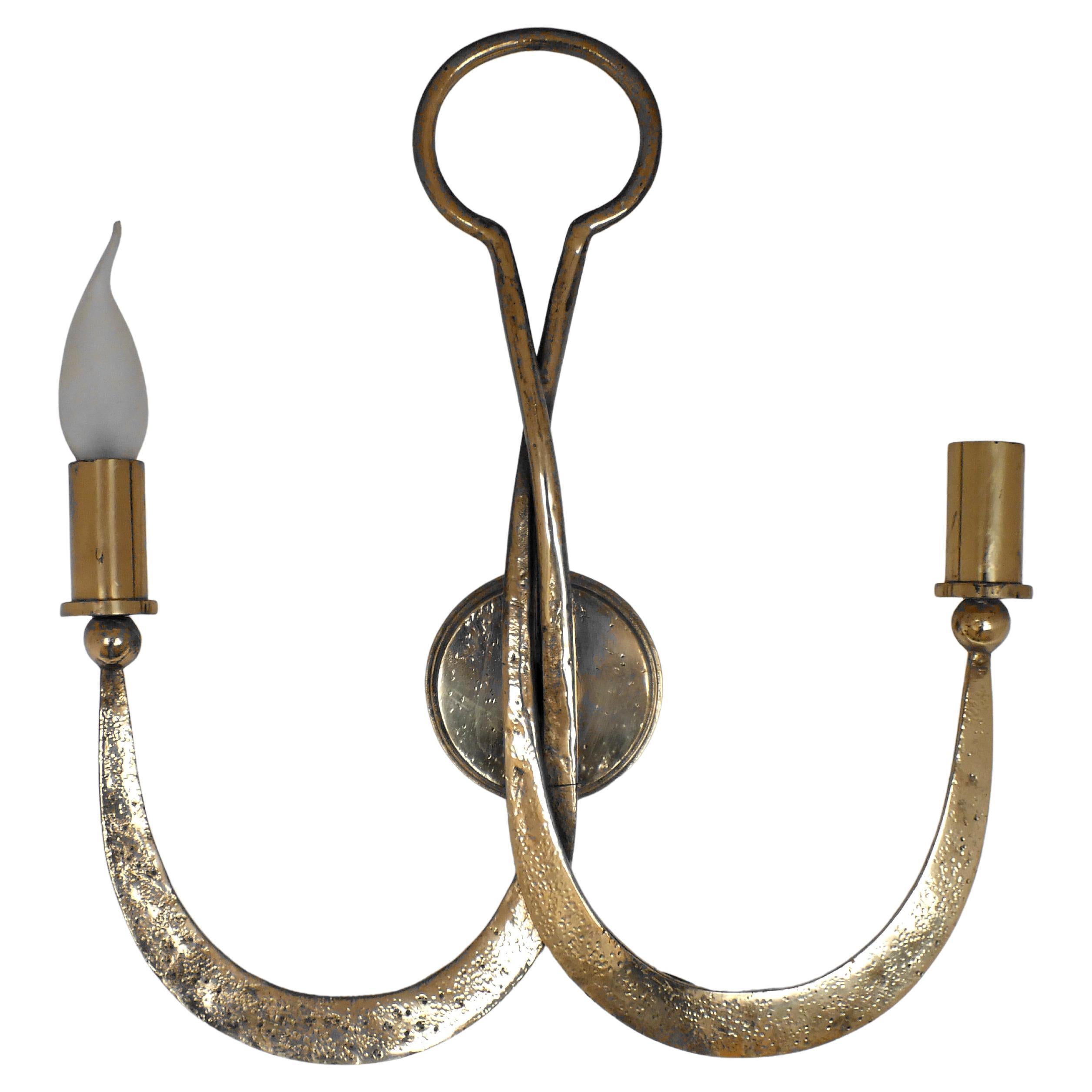 Atelier Ciani Florence Italy prod. years 80' medieval stylish wall lamp bronze