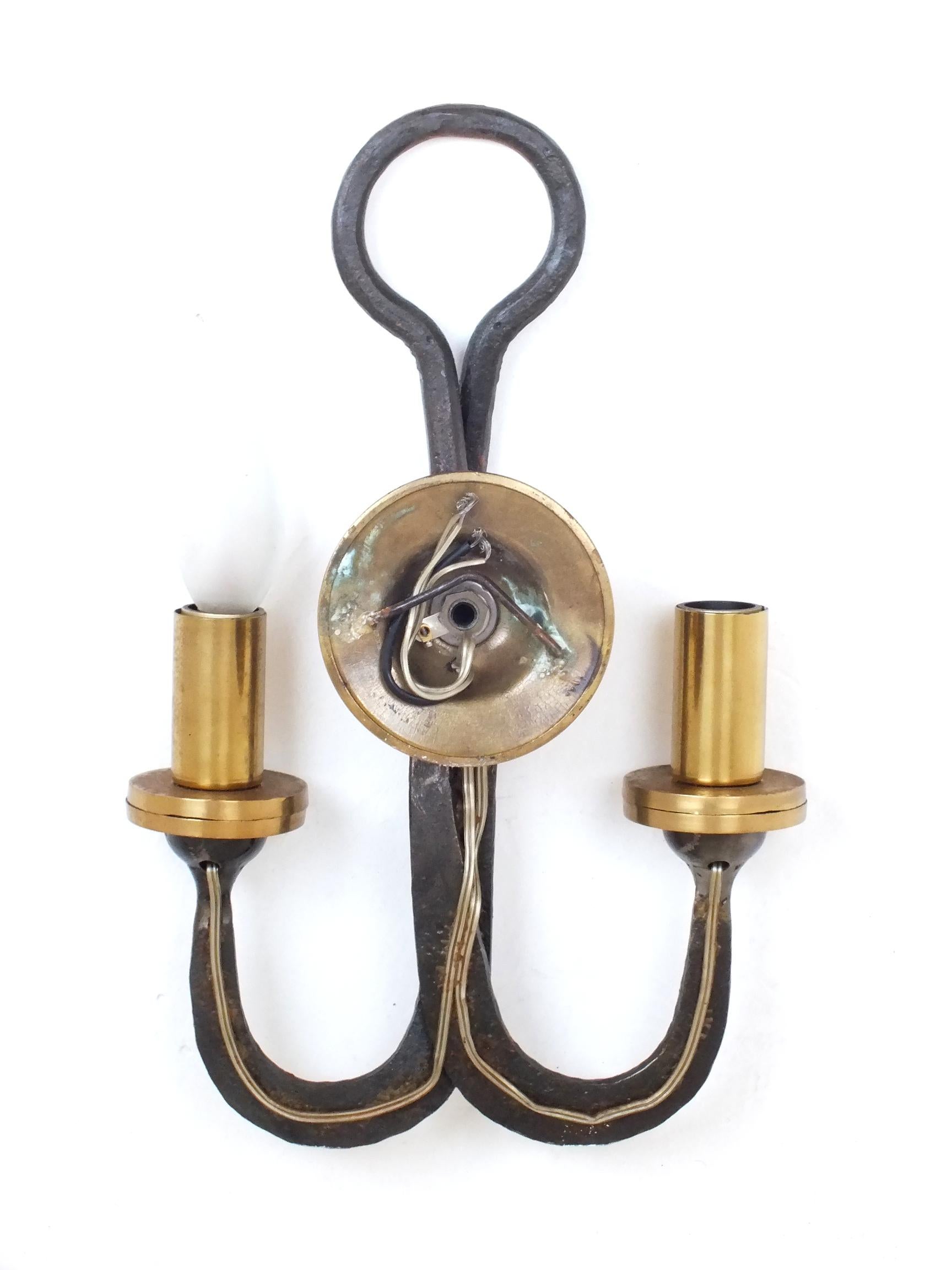Atelier Ciani Florencia Italia diseño prod. años 80' medieval  elegante aplique de pared en venta 6