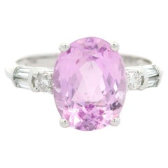 Ciari 14k White Gold 4.65ctw Powdery Pink Kunzite & Diamond Cocktail Ring